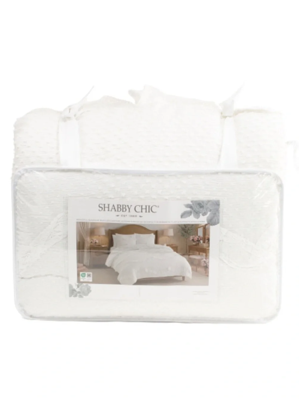 Shabby Chic White Textured Comforter Set